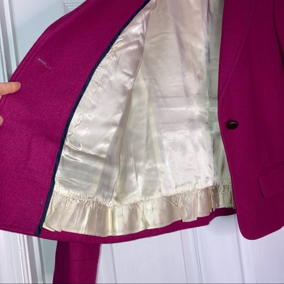J.Crew Wool Blazer Raspberry 8 - Picture 4 of 6